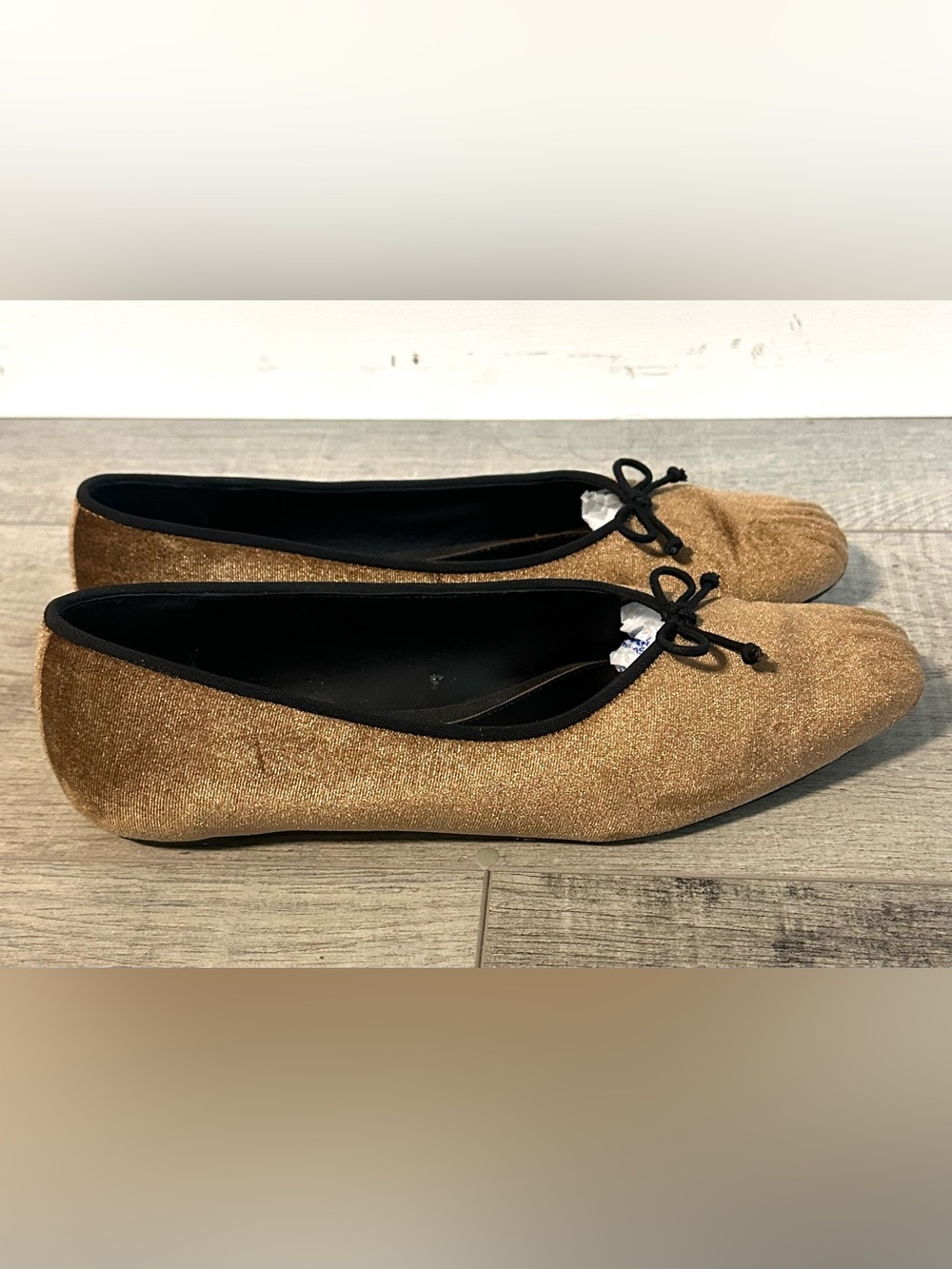 Courtney Grow Antonio Melani Brown/Black Velvet Square Toe Ballet Flats Sz 9 - Picture 2 of 8